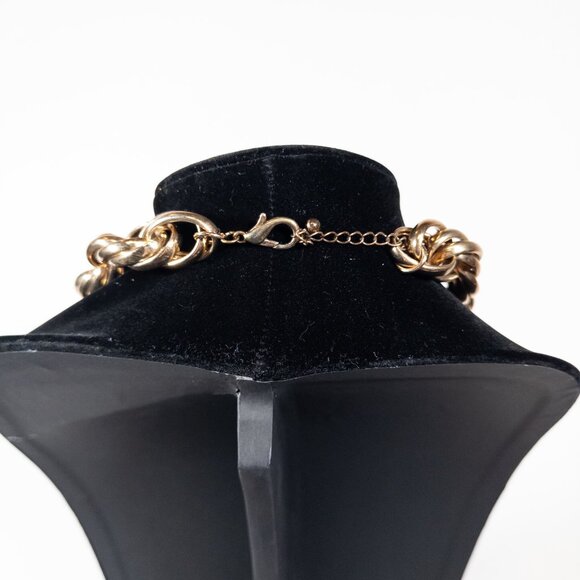 Vintage Gold Chain Statement Chunky Necklace - Picture 3 of 3